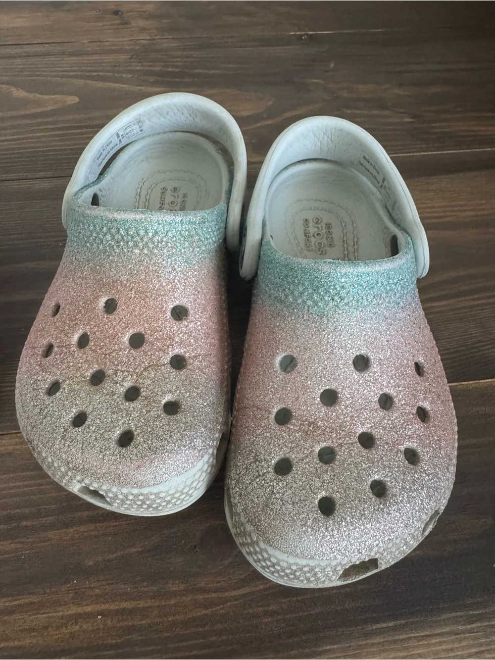 CROCS Kids Multicolor/Glitter & Black Set